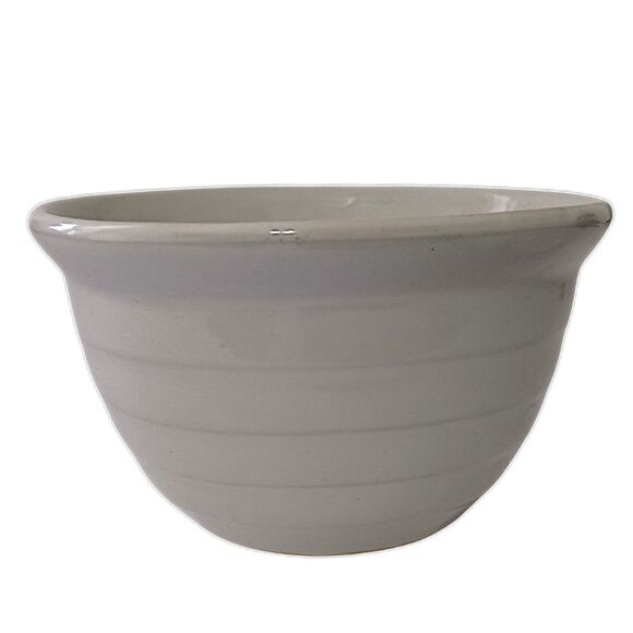 Monmouth Pottery Beehive Bowl 6" Gray Mixing Nesting Maple Leaf Vintage USA Farm - Picture 6 of 15